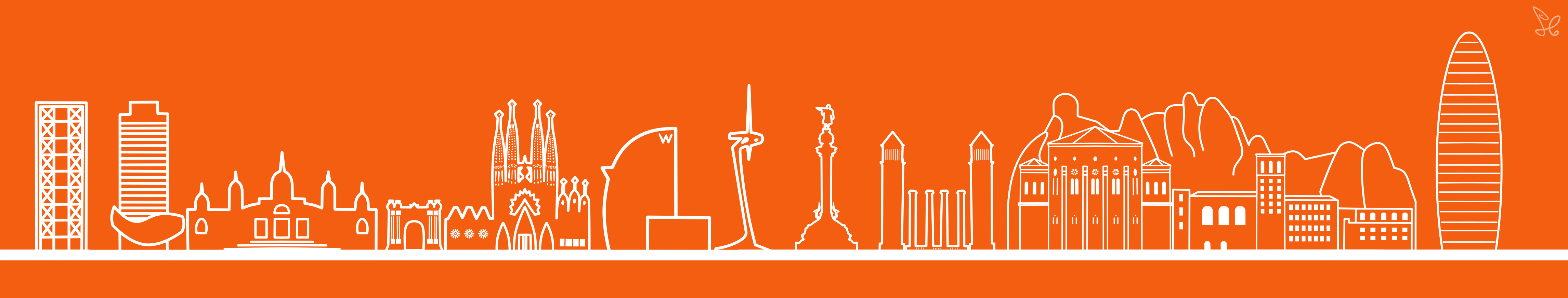 SKYLINE BARCELONA DIBUJO PROSPECTOS COSMÉTICOS
