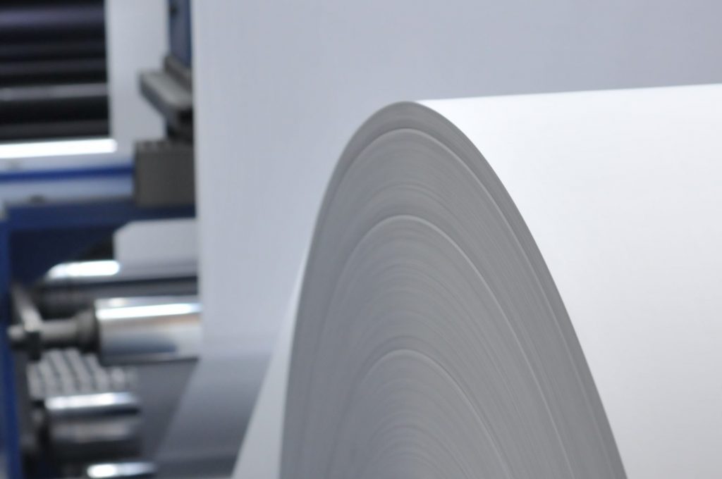 DETALLE BOBINA INCIO ROTATIVA OFFSET ROTATEK GRÁFICAS AGUSTÍN GARCÍA