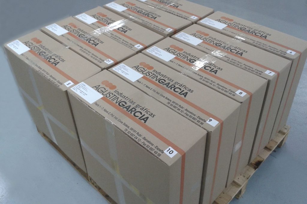 PALETIZADO BOBINAS IMPRESAS PROSPECTOS FARMACIA